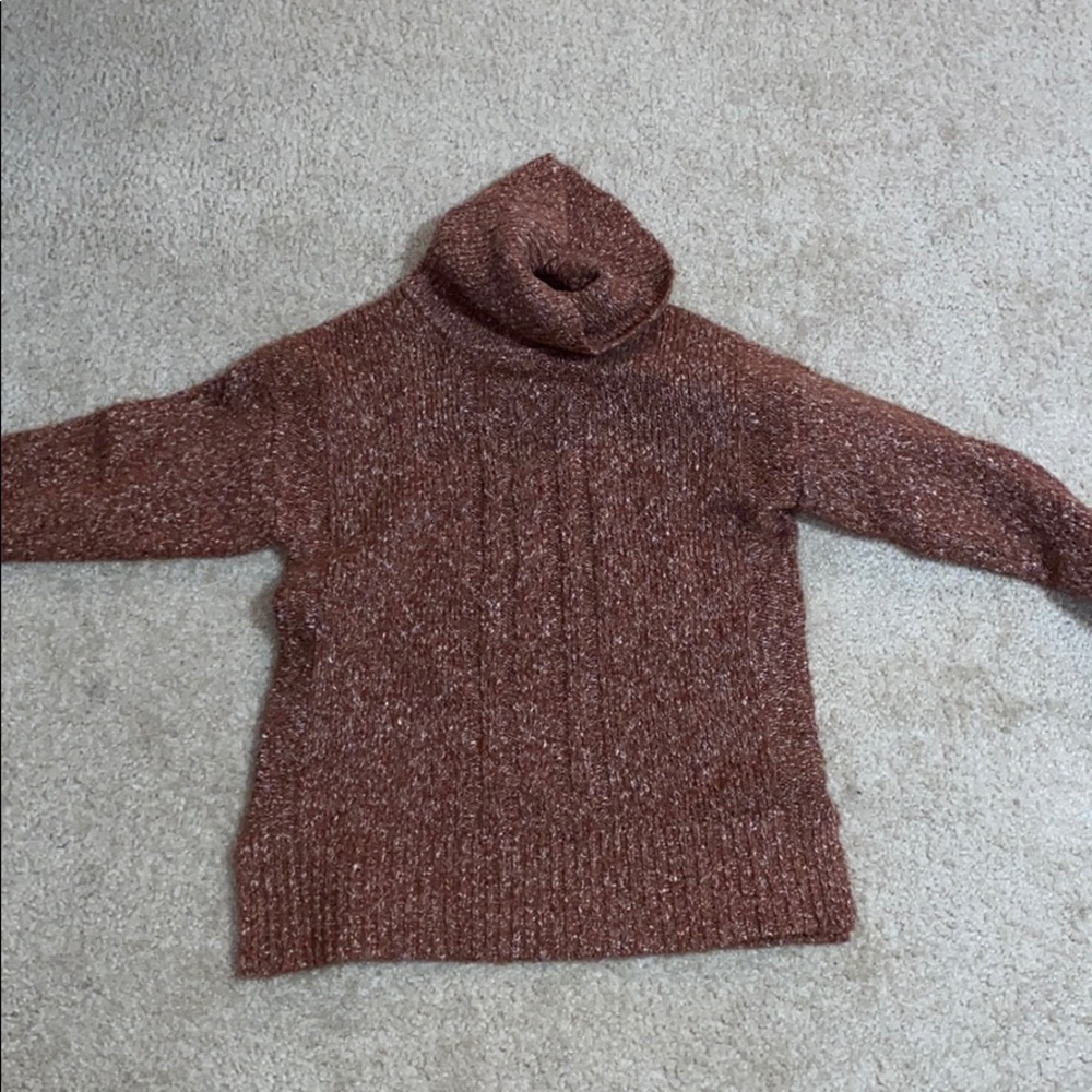 Brown turtleneck sweater